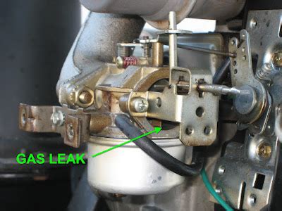 gas leaking from lawn mower carburetor|Lawn Mower with a Leaking Carburetor